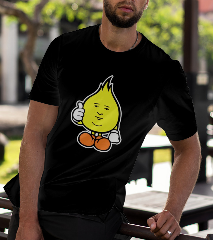 Flamebob Thumbs Up Cartoon Character T-Shirt