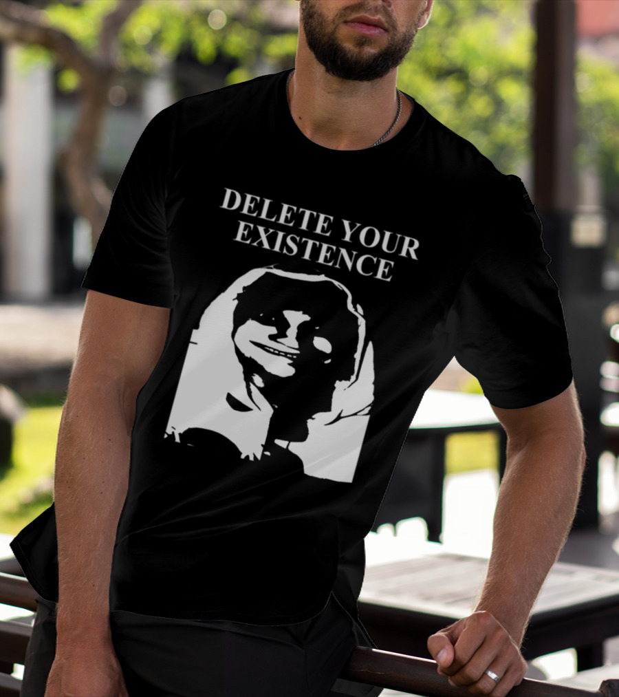 DELETE YOUR EXISTENCE Hoodie Skeleton T-Shirt
