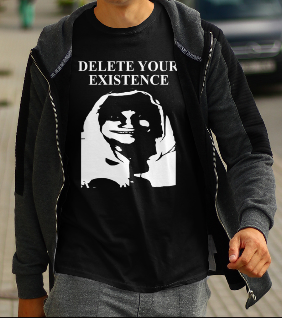 DELETE YOUR EXISTENCE Hoodie Skeleton T-Shirt