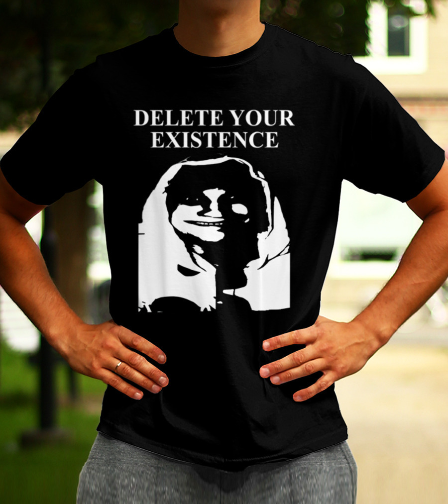 DELETE YOUR EXISTENCE Hoodie Skeleton T-Shirt