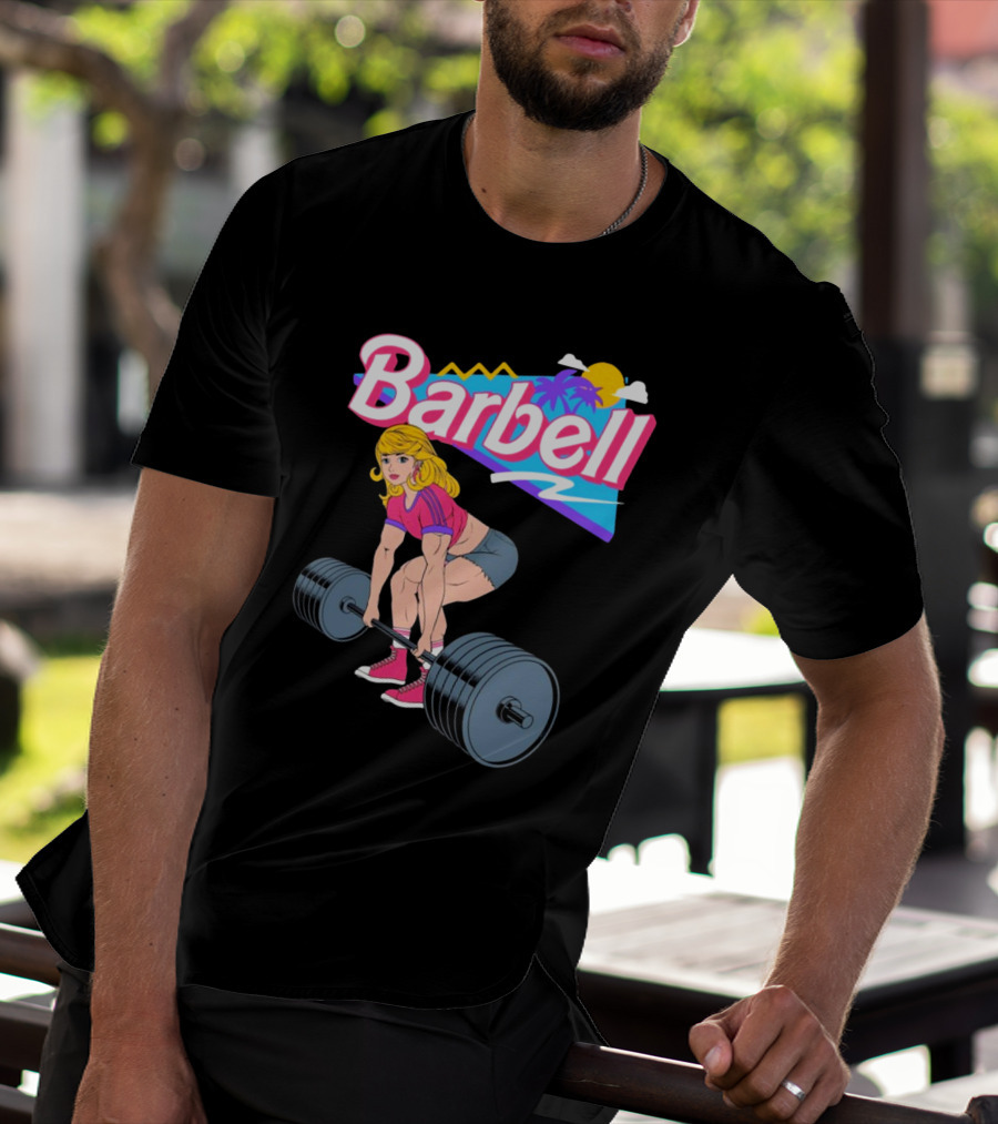 Raskolapparel Barbell Barbie Retro Workout Vibes T-Shirt