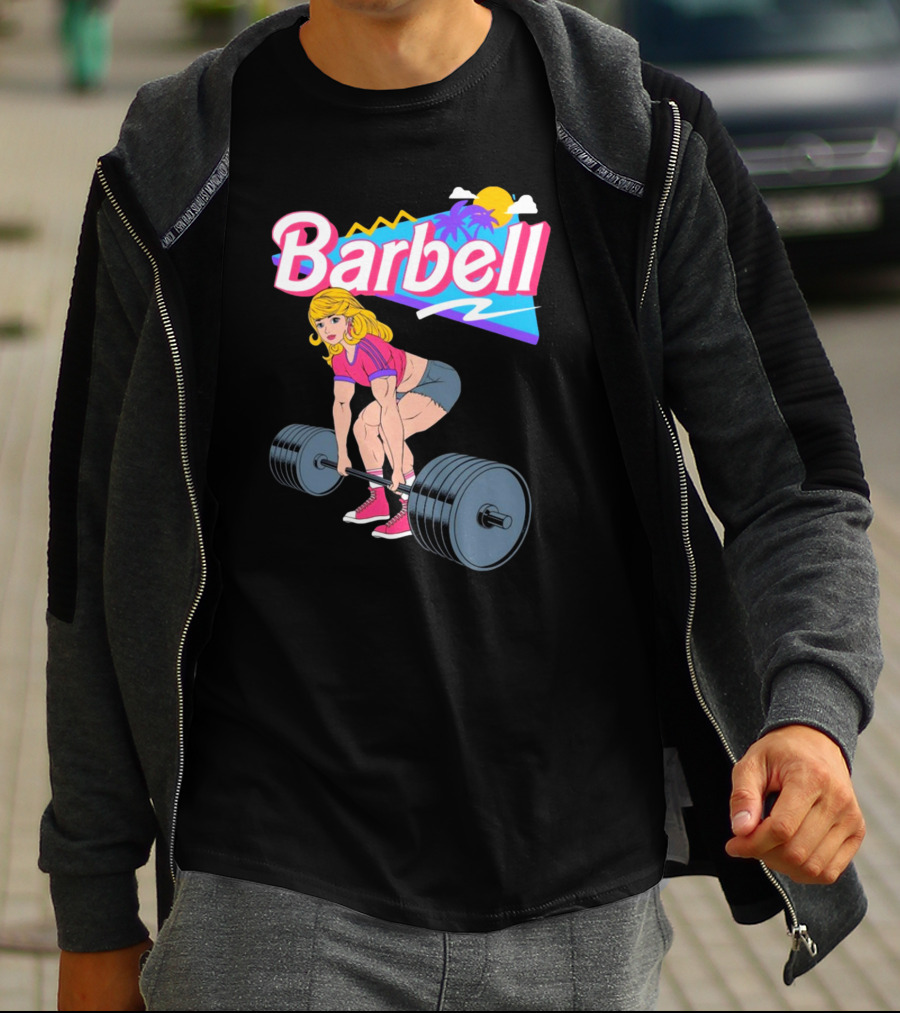 Raskolapparel Barbell Barbie Retro Workout Vibes T-Shirt