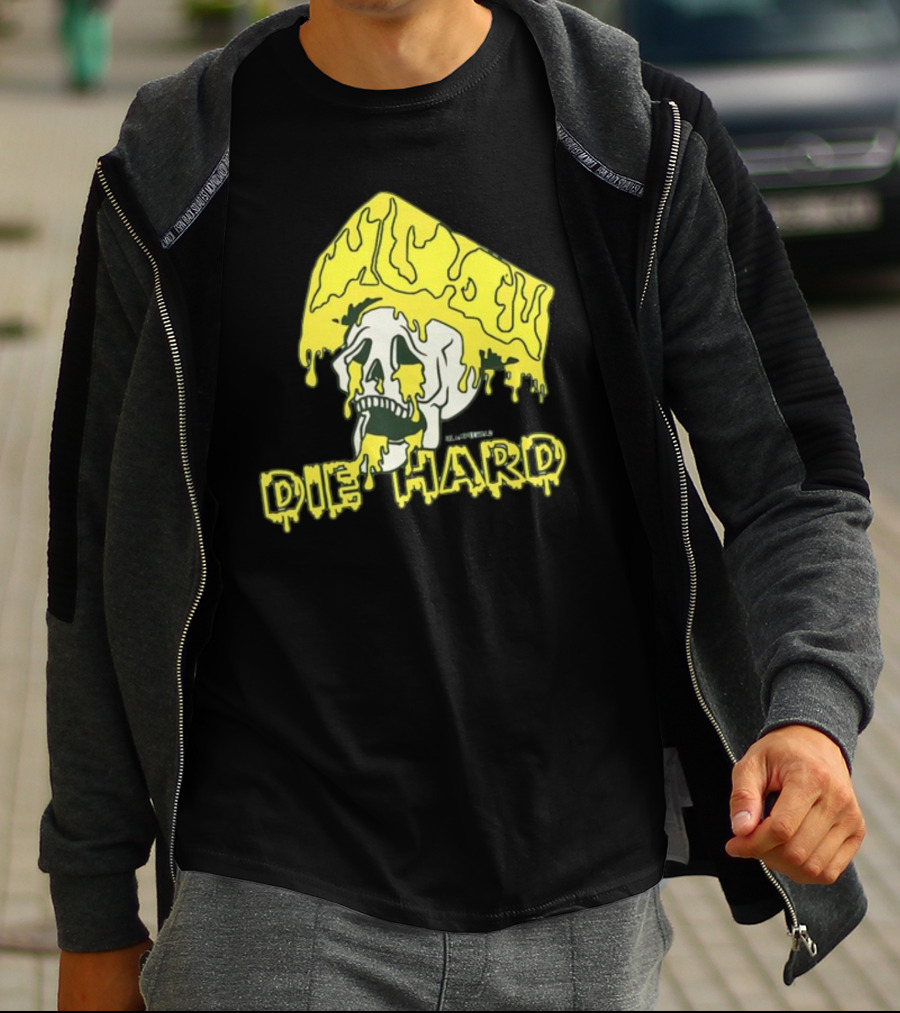 Die Hard Cheesehead Melting Skull T-Shirt