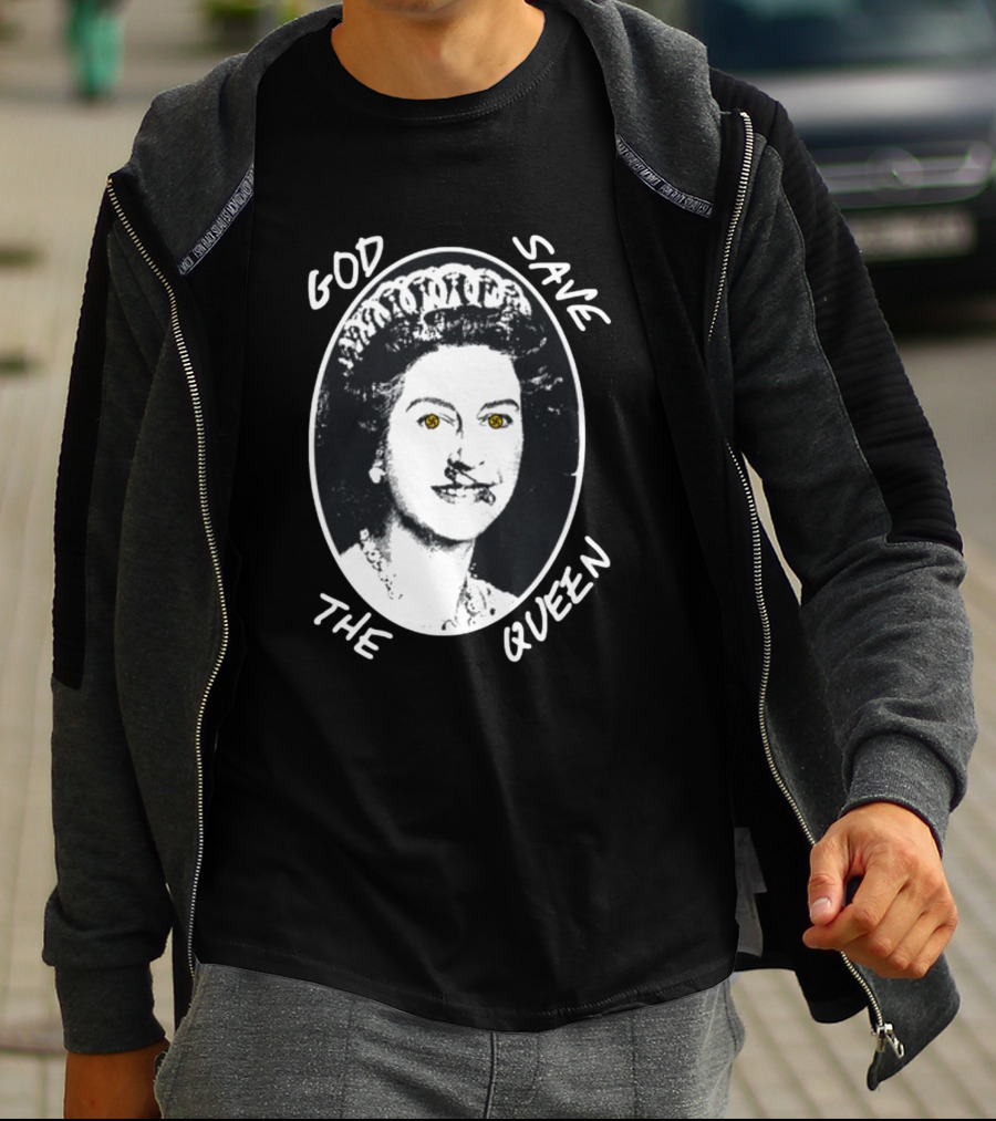 Ken Carson Wearing God Save The Queen Punk Swastika Eyes T-Shirt