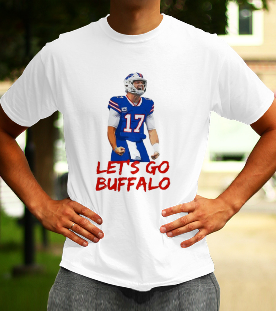 VictoryShirtsStore Josh Allen 17 Let's Go Buffalo Football Player T-Shirt