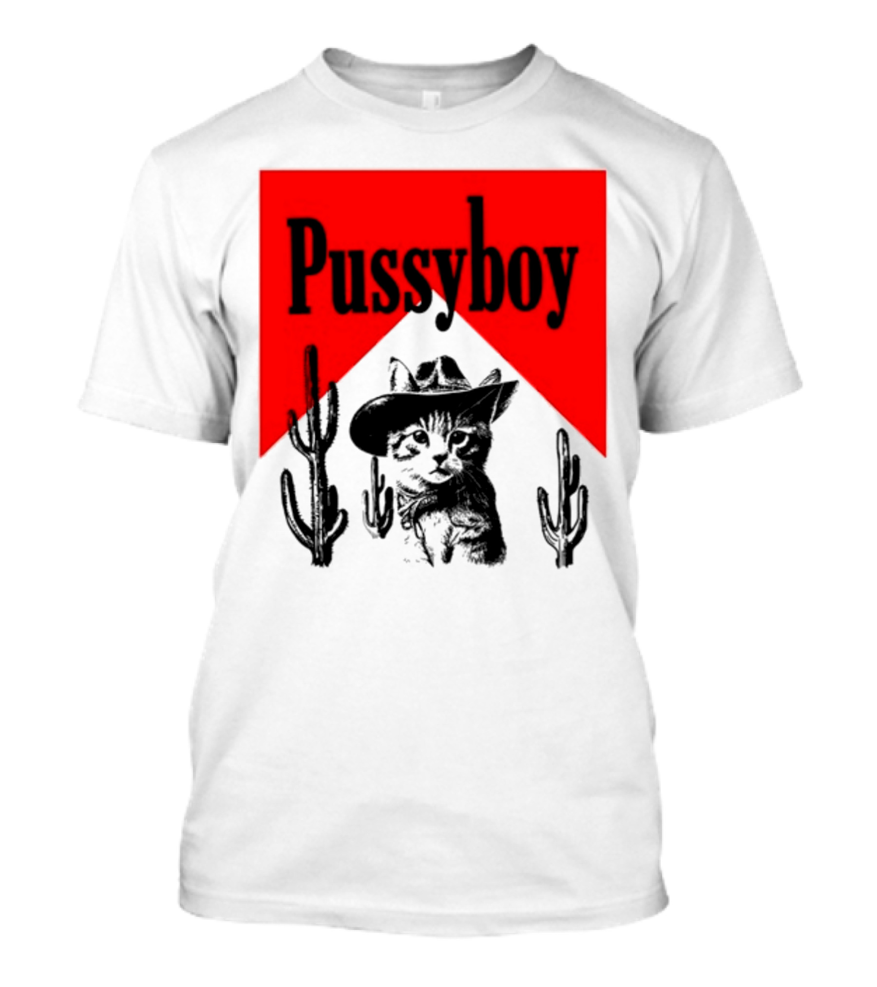 Pussyboy Cat Cactus Cowboy Hat Ezra Miche T-Shirt