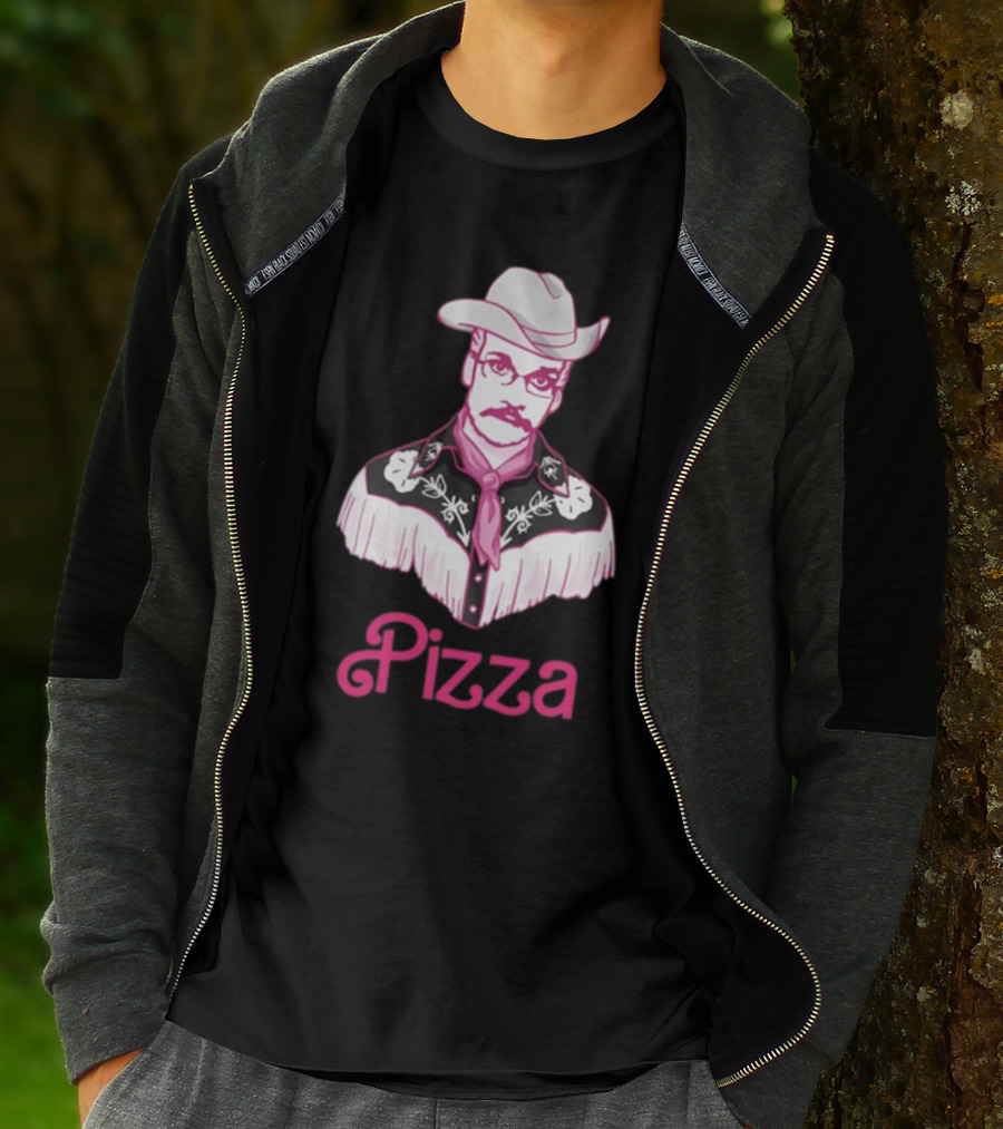 John Pizza Cowboy With Pink Fringe T-Shirt