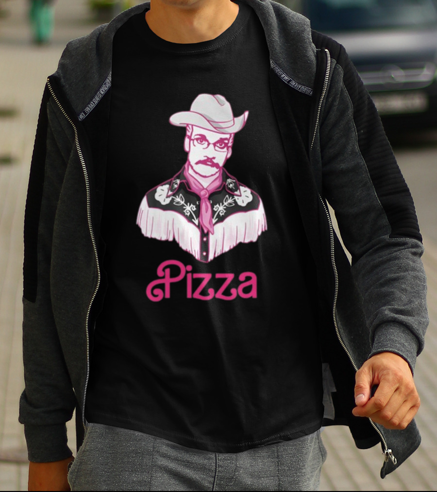 John Pizza Cowboy With Pink Fringe T-Shirt