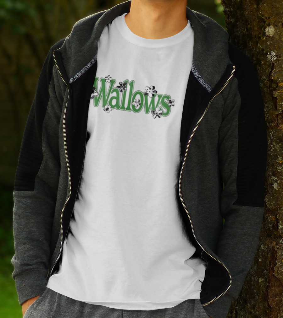 Wallows Green Floral Logo Wallowsmusic T-Shirt