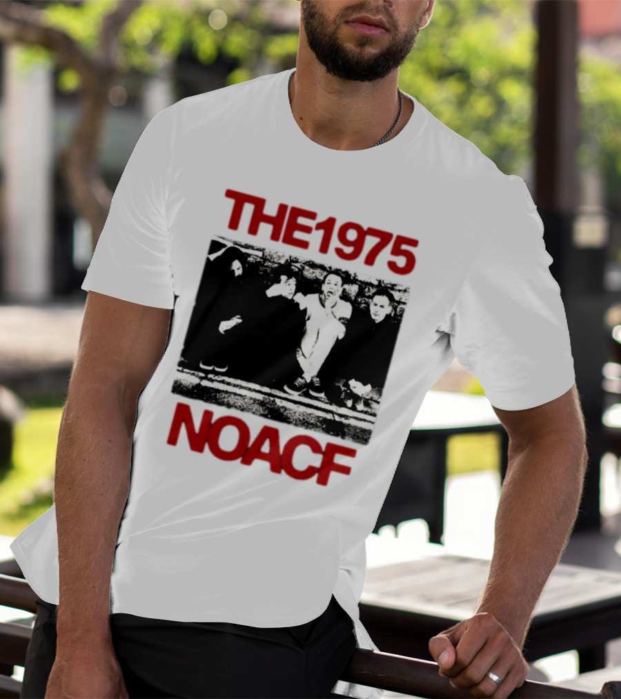 The 1975 NOACF Photo Black And White Group Image T-Shirt