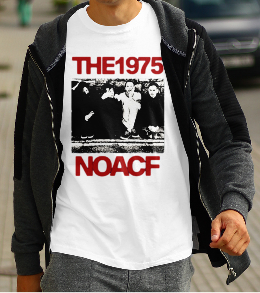 The 1975 NOACF Photo Black And White Group Image T-Shirt
