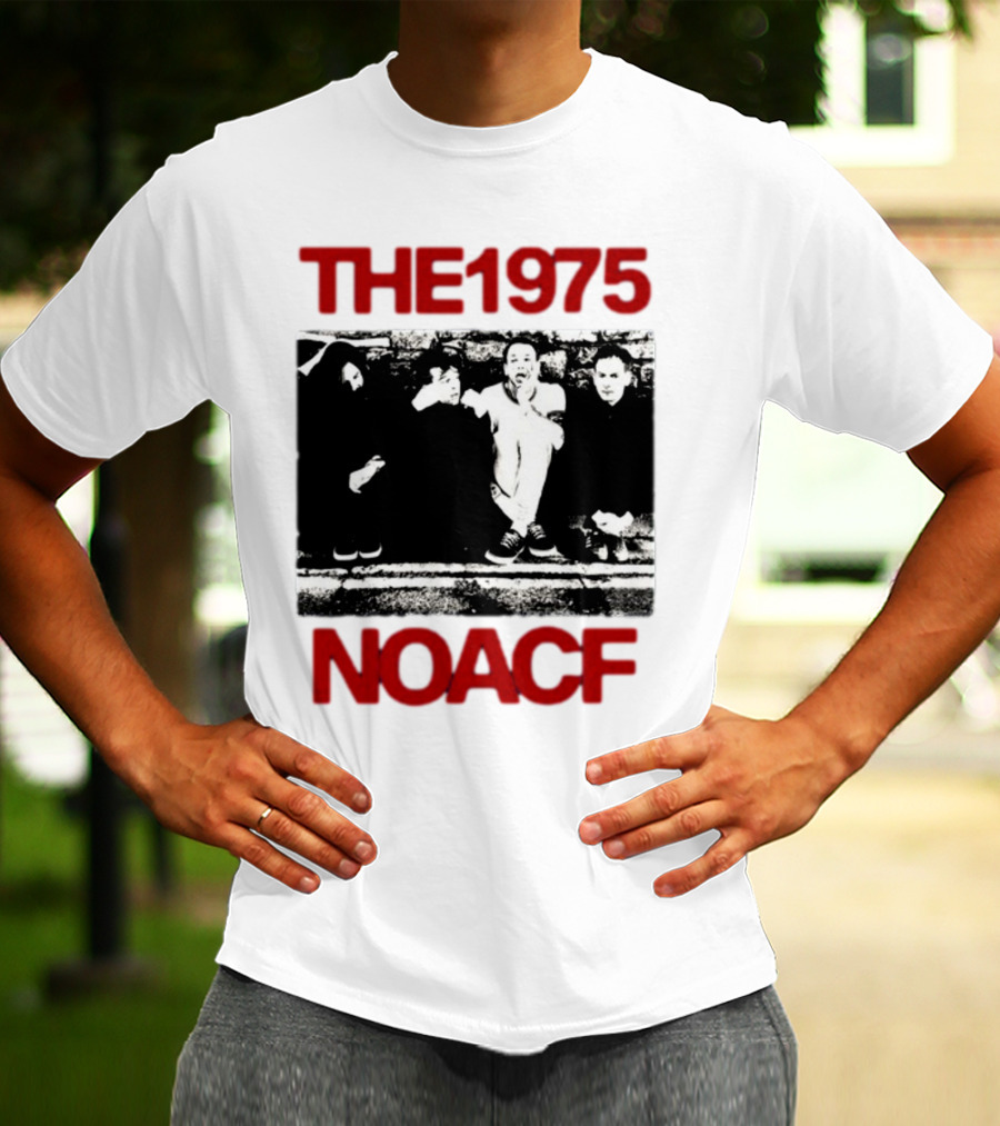 The 1975 NOACF Photo Black And White Group Image T-Shirt
