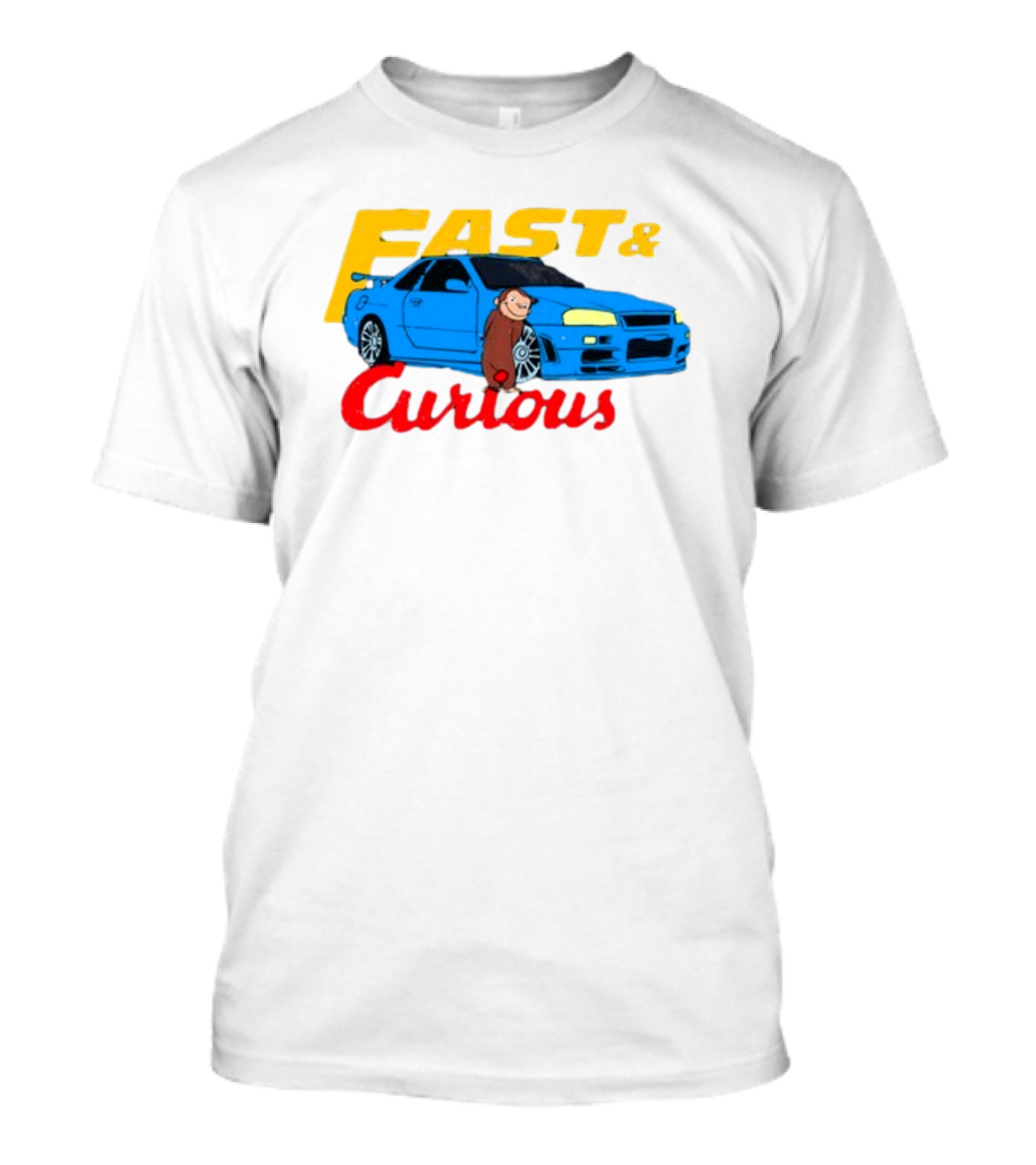 Fast And Curious Car Adventure With Curious Monkey T-Shirt