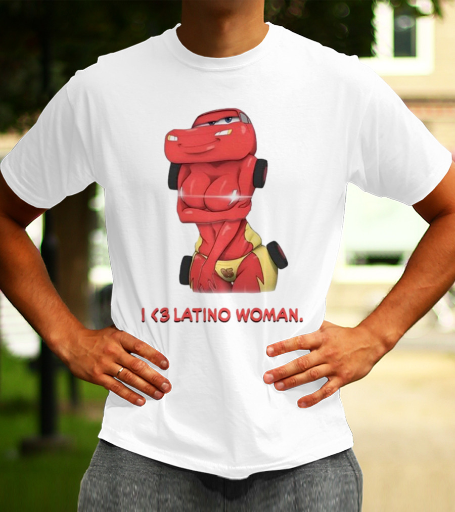 I Love Latino Woman Lightning McQueen T-Shirt