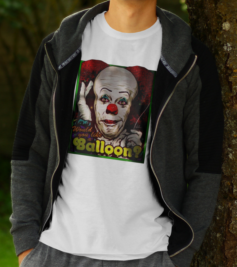 Would You Like A Balloon Clown Face Art By Nordacious T-Shirt