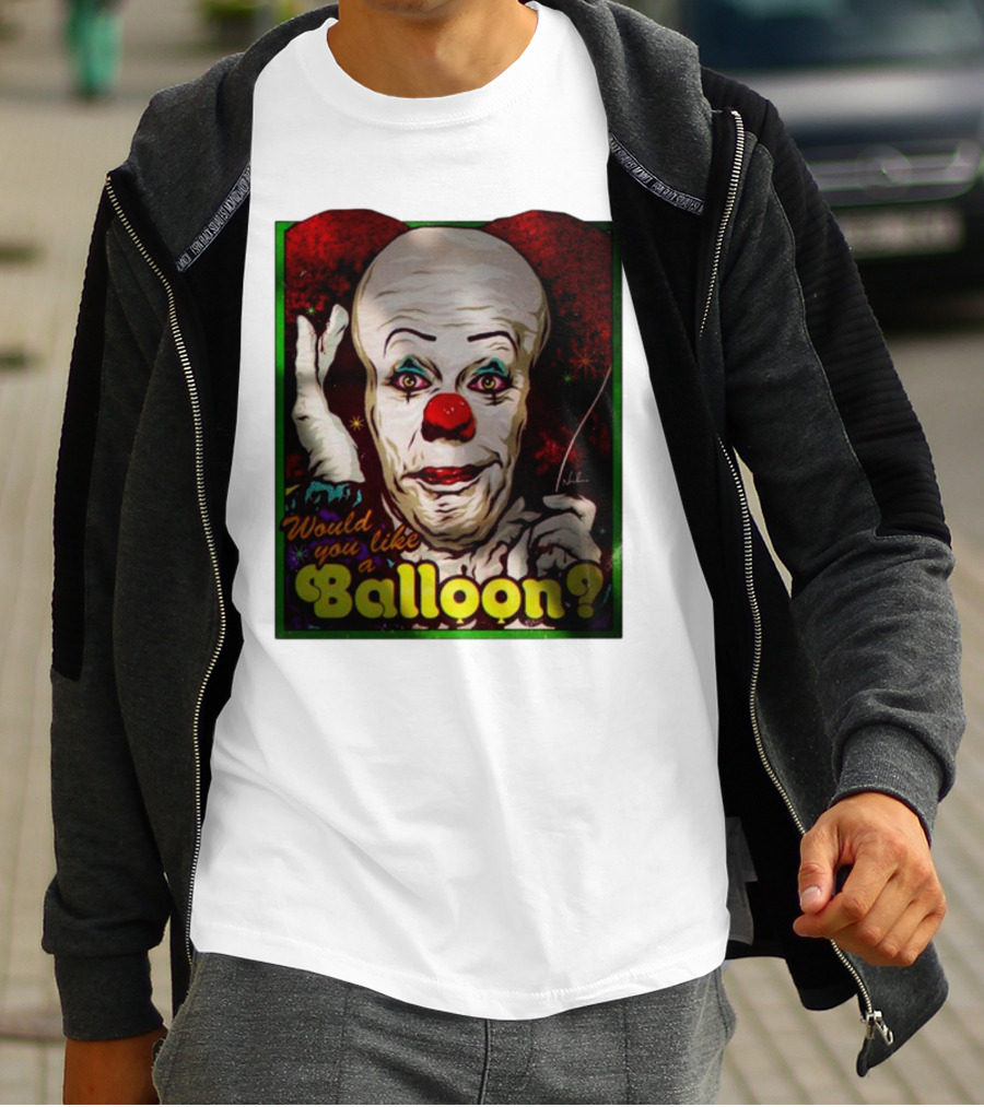 Would You Like A Balloon Clown Face Art By Nordacious T-Shirt