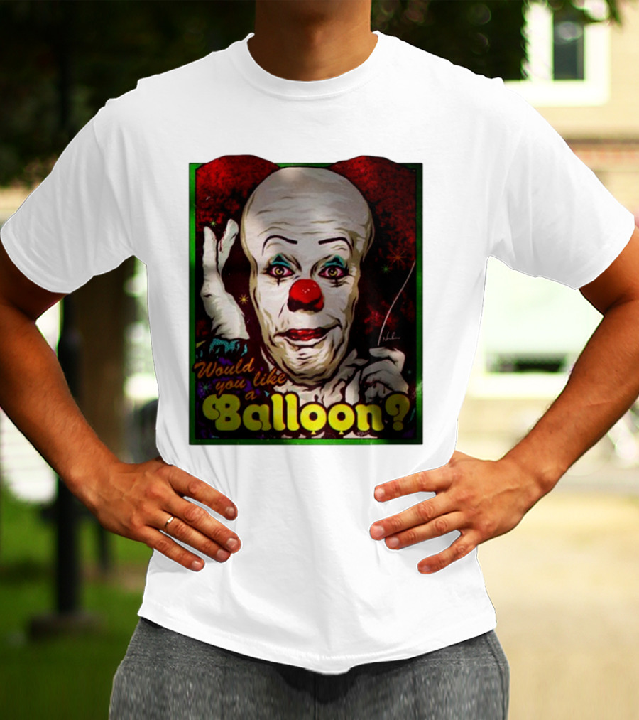 Would You Like A Balloon Clown Face Art By Nordacious T-Shirt