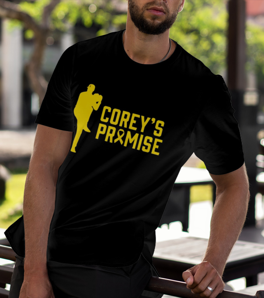 COREY'S PROMISE YELLOW RIBBON BASEBALL PLAYER T-Shirt