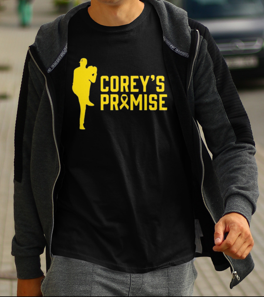 COREY'S PROMISE YELLOW RIBBON BASEBALL PLAYER T-Shirt