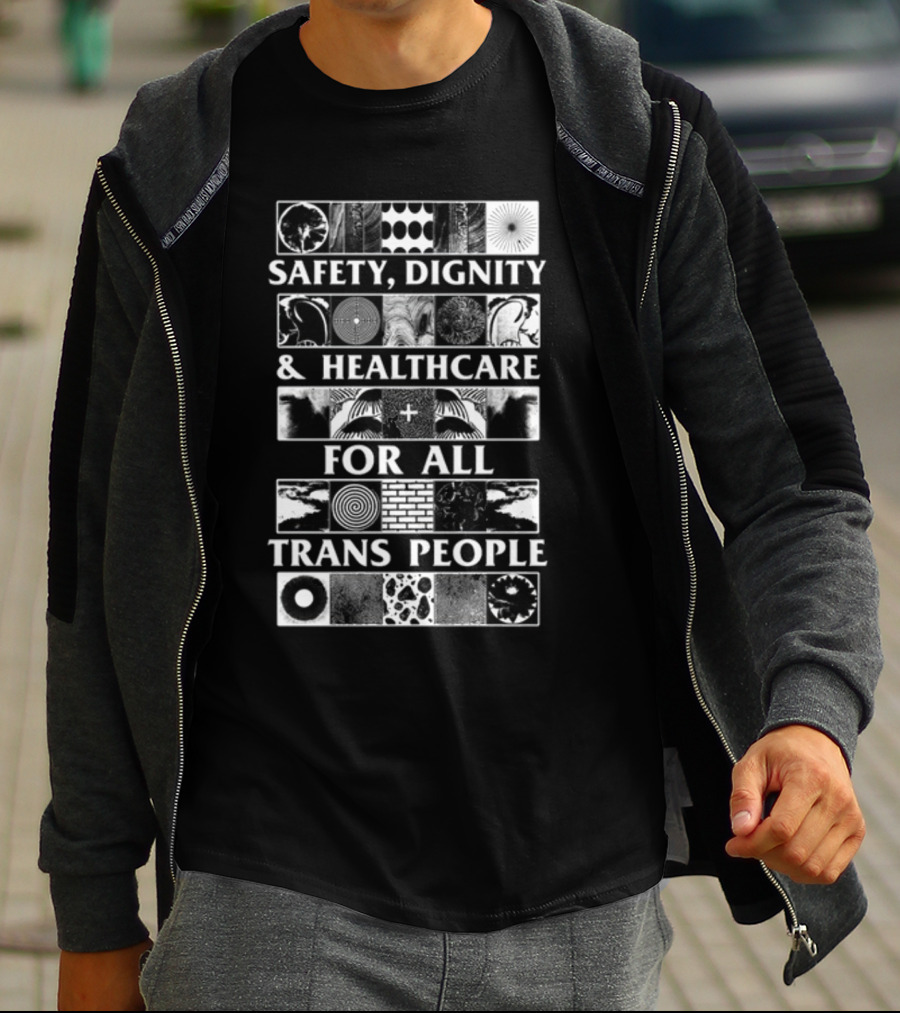 Safety Dignity Healthcare Trans People Spirals T-Shirt