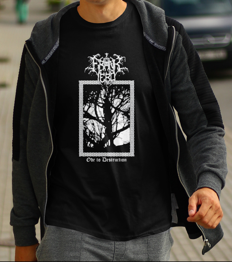 Frnkiero Ode To Destruction Tree Silhouette Black Metal T-Shirt