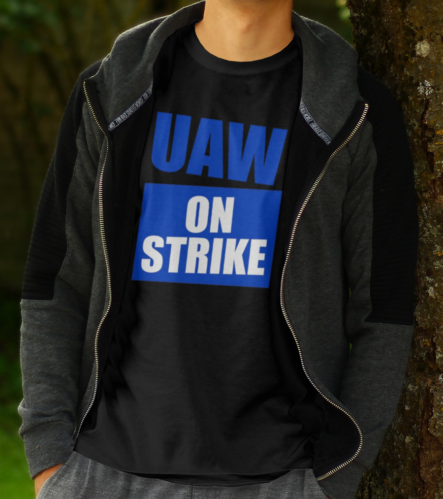 UAW On Strike Bold Blue Protest T-Shirt