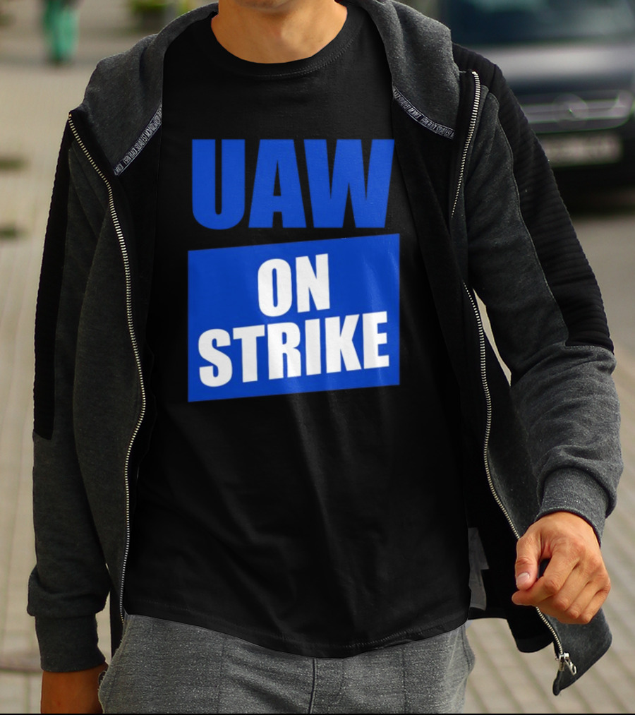 UAW On Strike Bold Blue Protest T-Shirt
