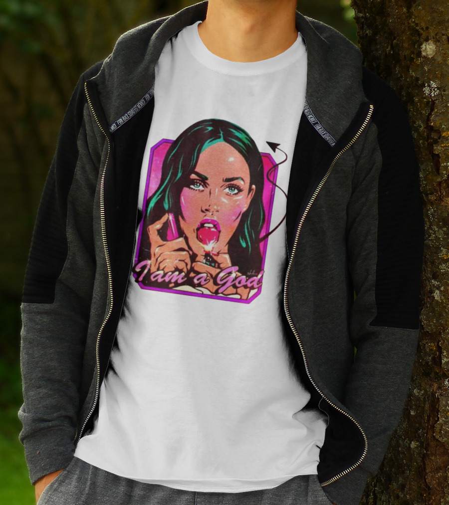 Megan Fox I Am A God Comic Style Pop T-Shirt