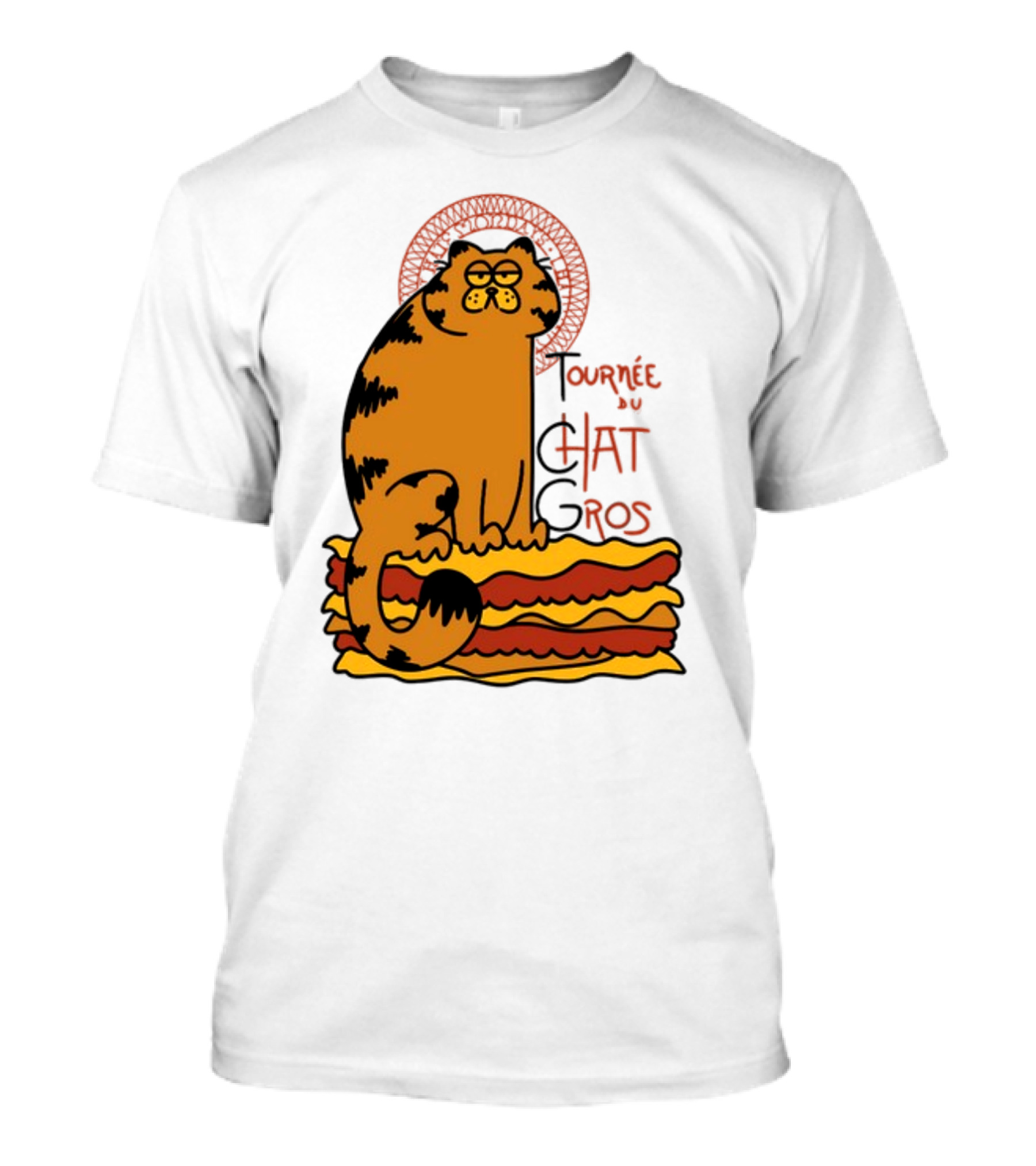 Tournée Du Chat Gros Garfield Art Nouveau T-Shirt