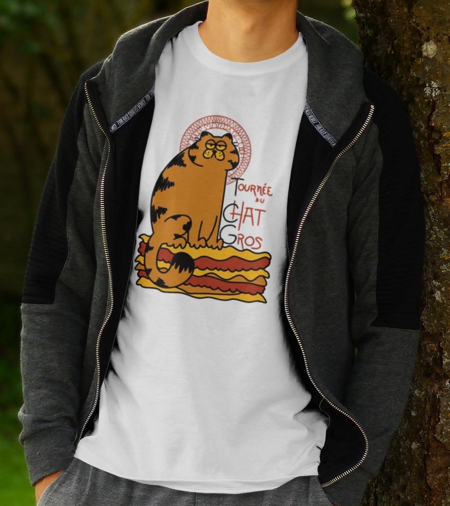 Tournée Du Chat Gros Garfield Art Nouveau T-Shirt