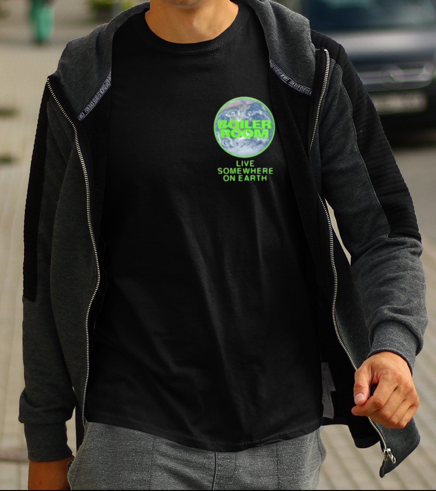 Boiler Room Live Global Broadcast Somewhere On Earth Earth Image T-Shirt