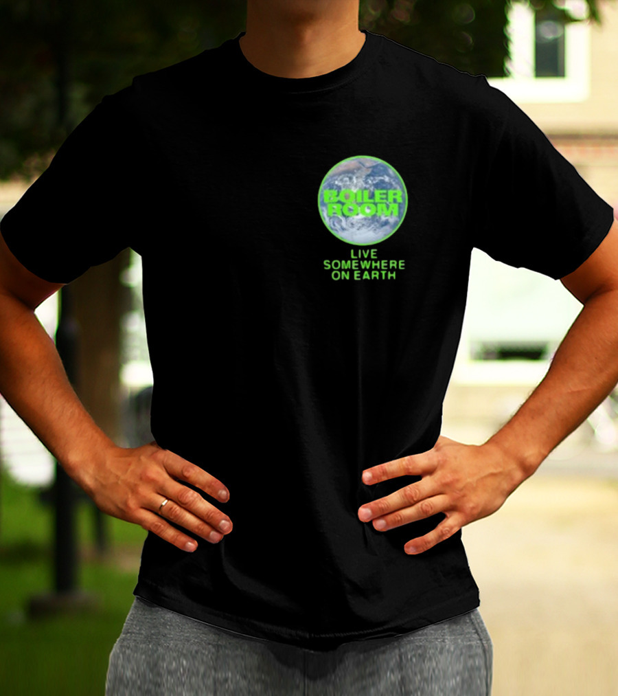 Boiler Room Live Global Broadcast Somewhere On Earth Earth Image T-Shirt