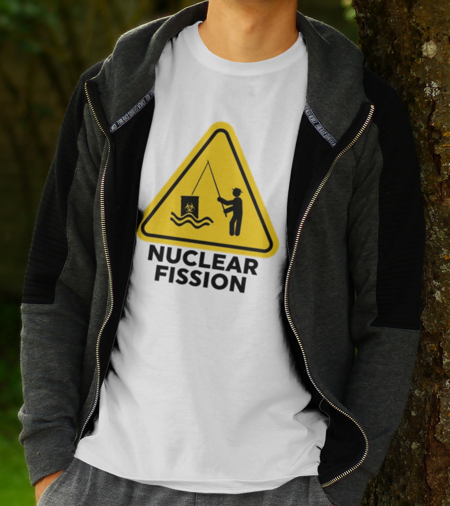 Gotfunny Nuclear Fission Hazard Sign Fishing T-Shirt