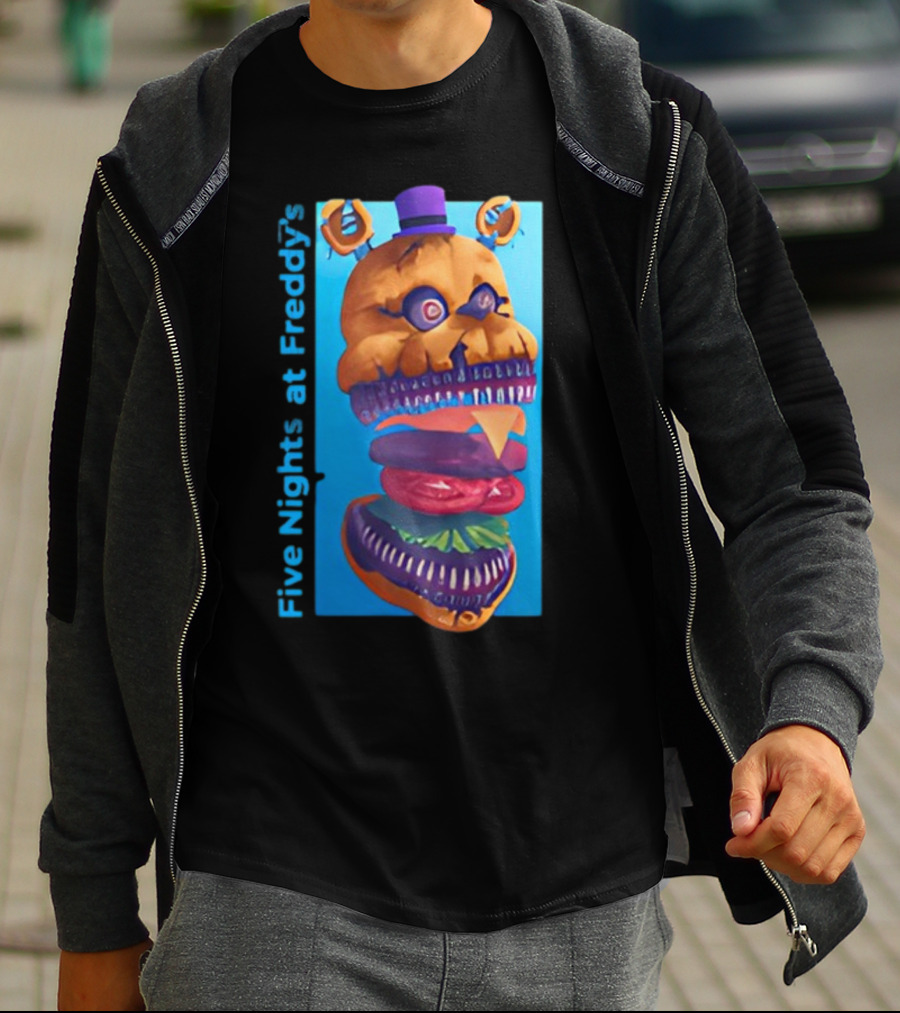 Five Nights At Freddy's Midnight Snack Jonnyblox Burger Animatronic T-Shirt