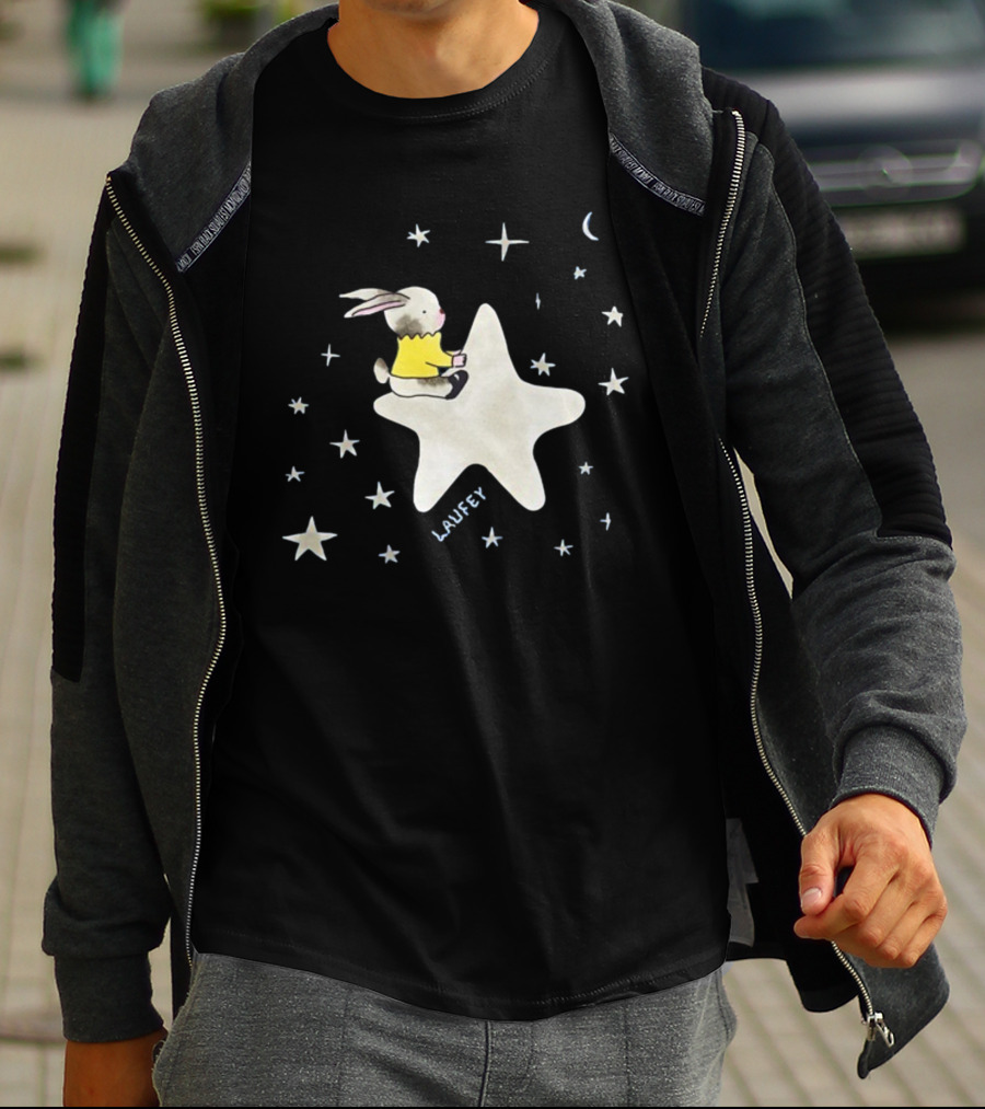 Laufey Celestial Bunny On Starry Night T-Shirt