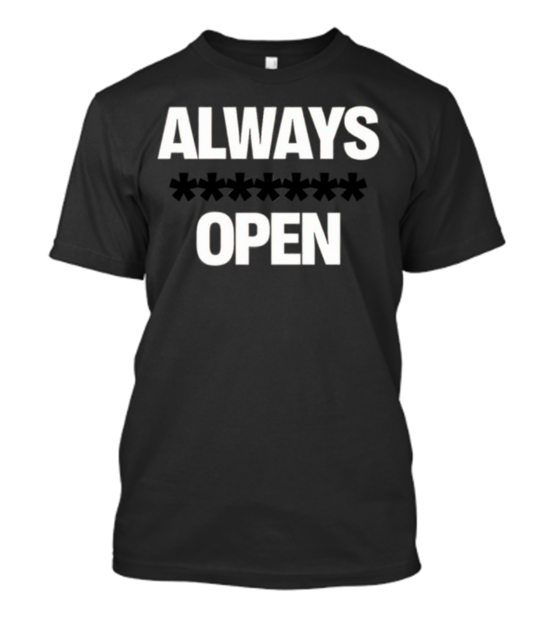 Always Open Uno 1 Starred Text T-Shirt