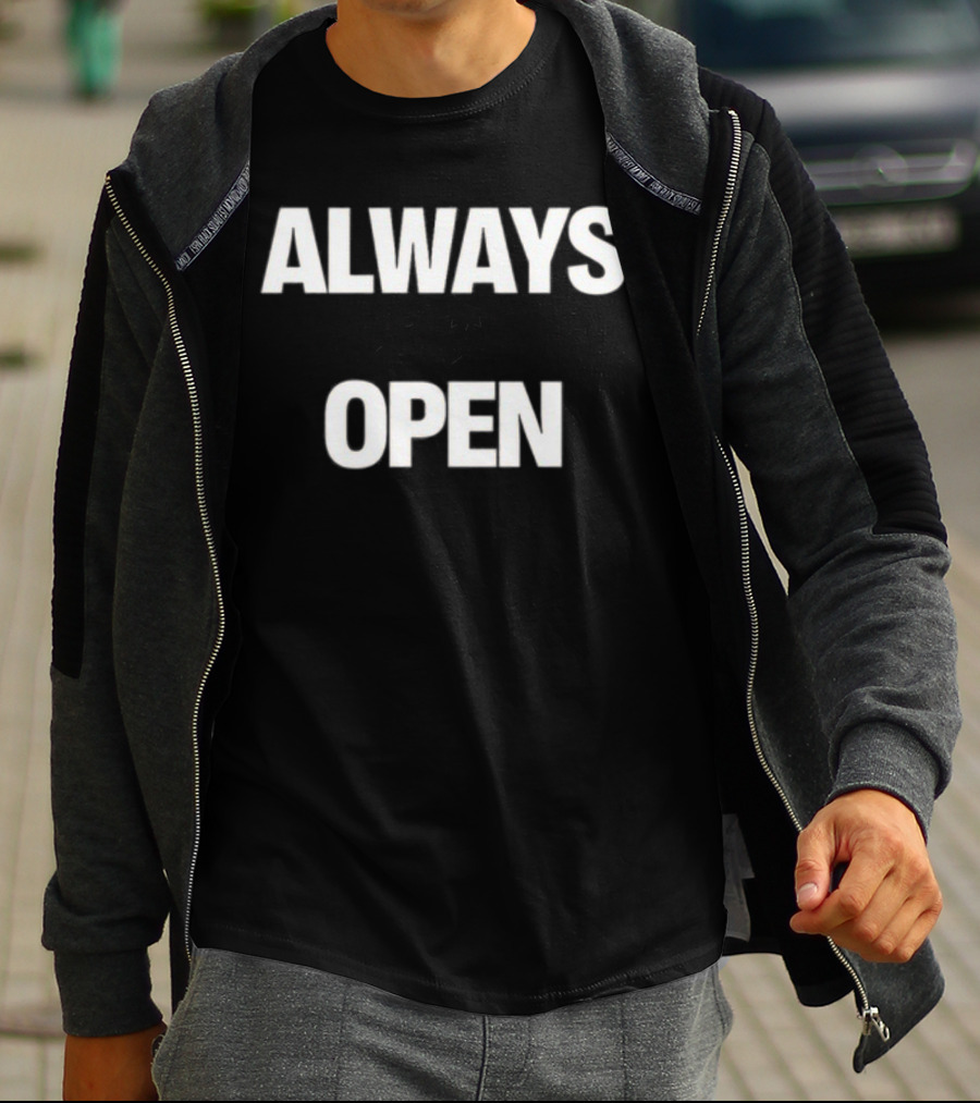 Always Open Uno 1 Starred Text T-Shirt