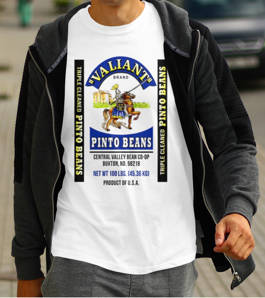 Valiant Brand Triple Cleaned Pinto Beans Central Valley Buxton ND USA T-Shirt