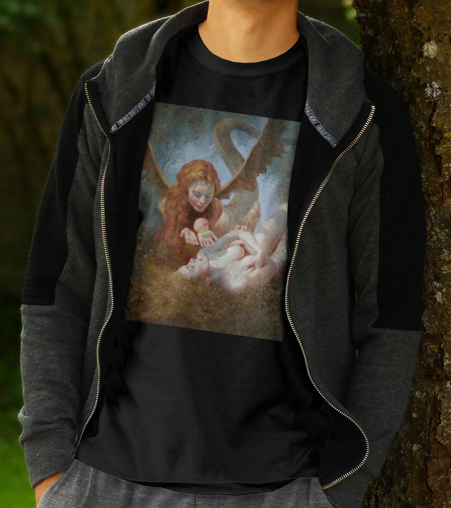 Lilith And Eve 1963 Apple Serpent Wings Mythical Encounter By Yuri Klapouh T-Shirt