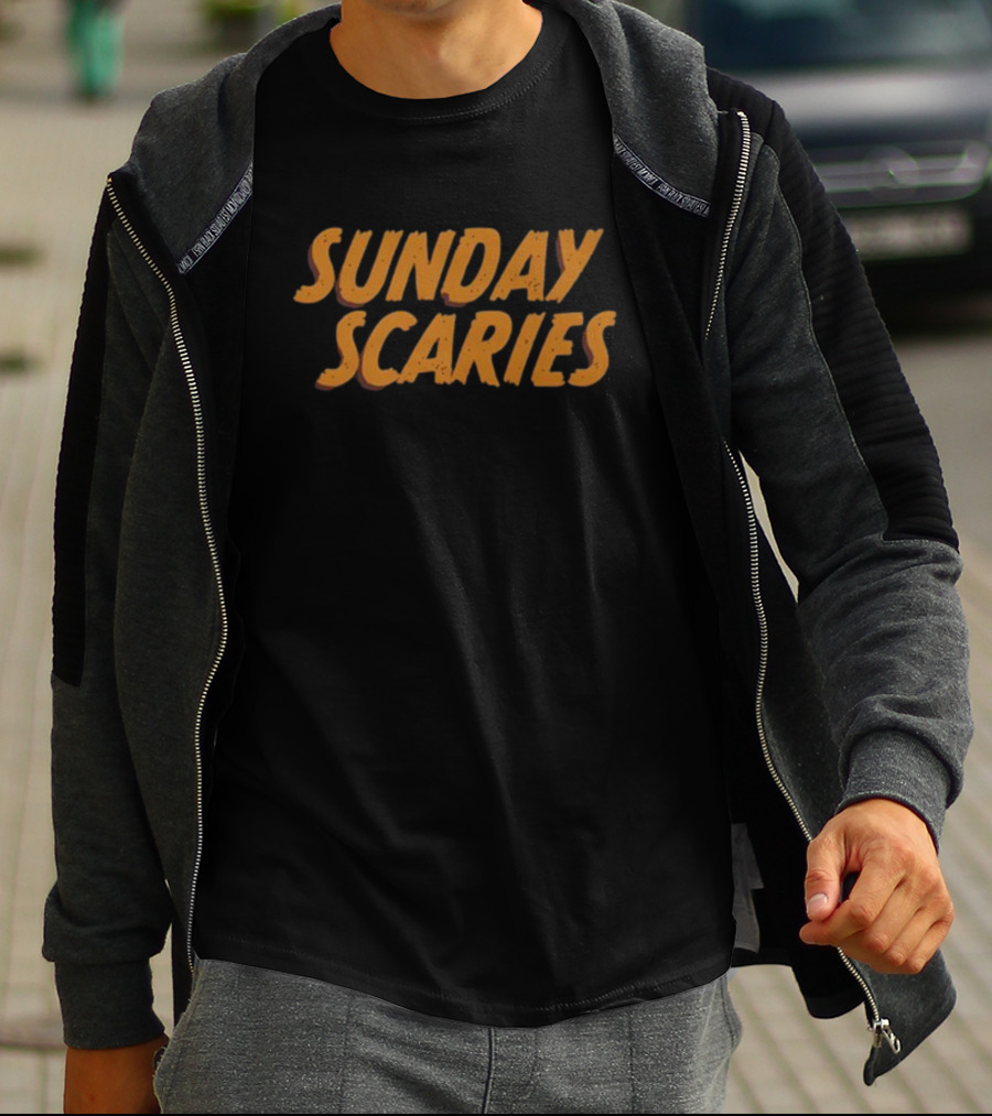 Middleclassfancy Vintage Style Sunday Scaries T-Shirt