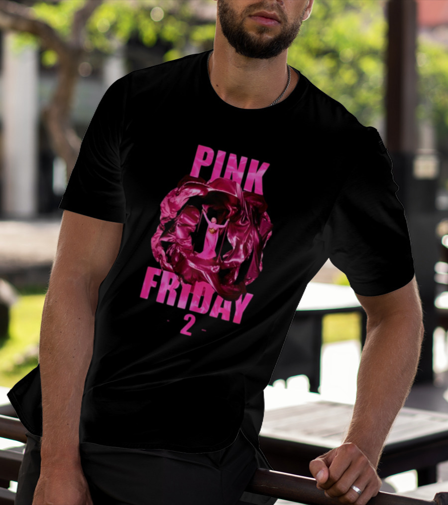 Pink Friday 2 Alternative Cover Pink Draped Figure Centered T-Shirt