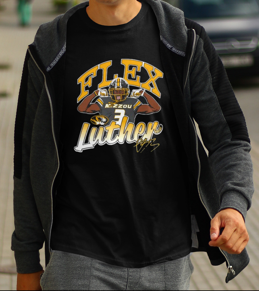 FLEX Mizzou Luther Burden Football Tiger 3 Signature T-Shirt