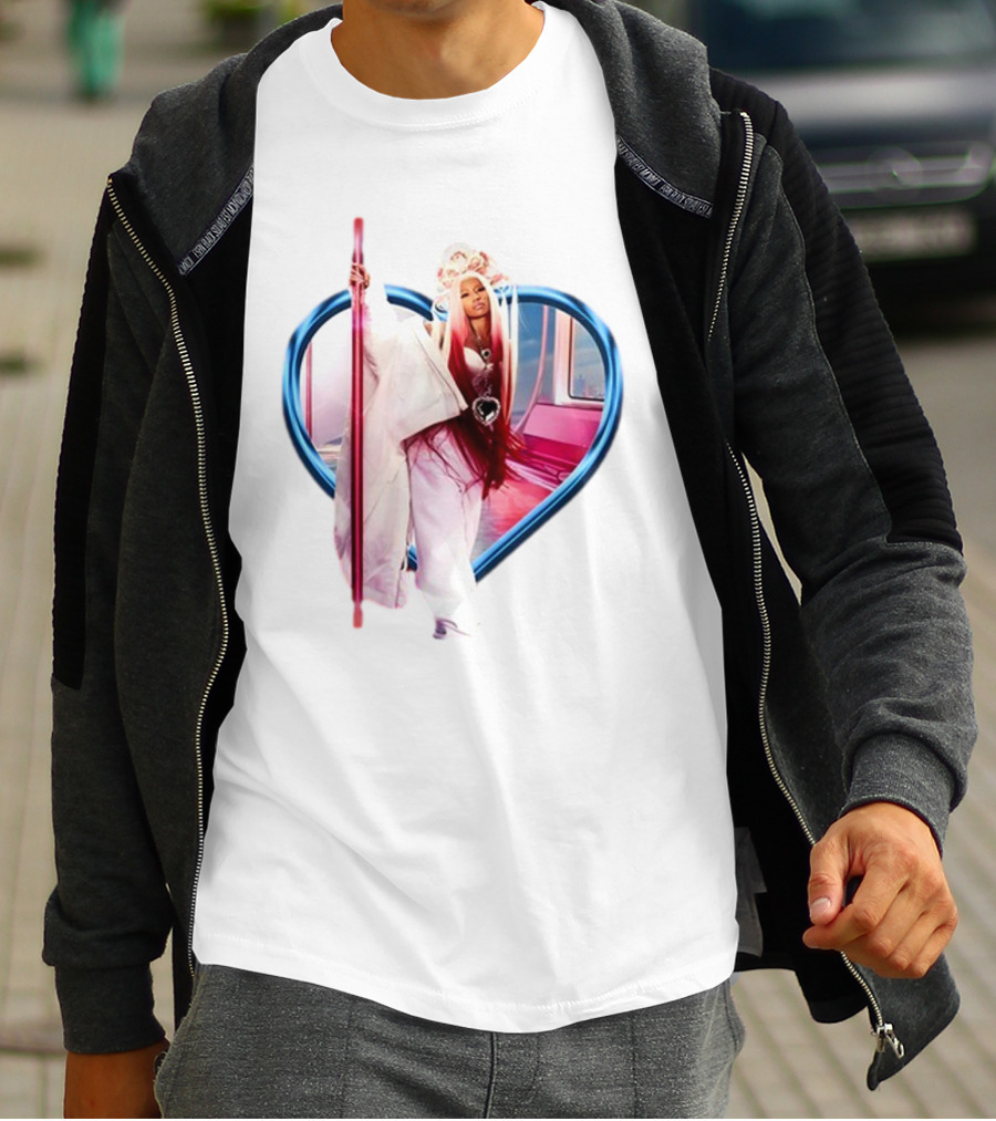 Nicki Minaj Heart Frame Pink Subway T-Shirt