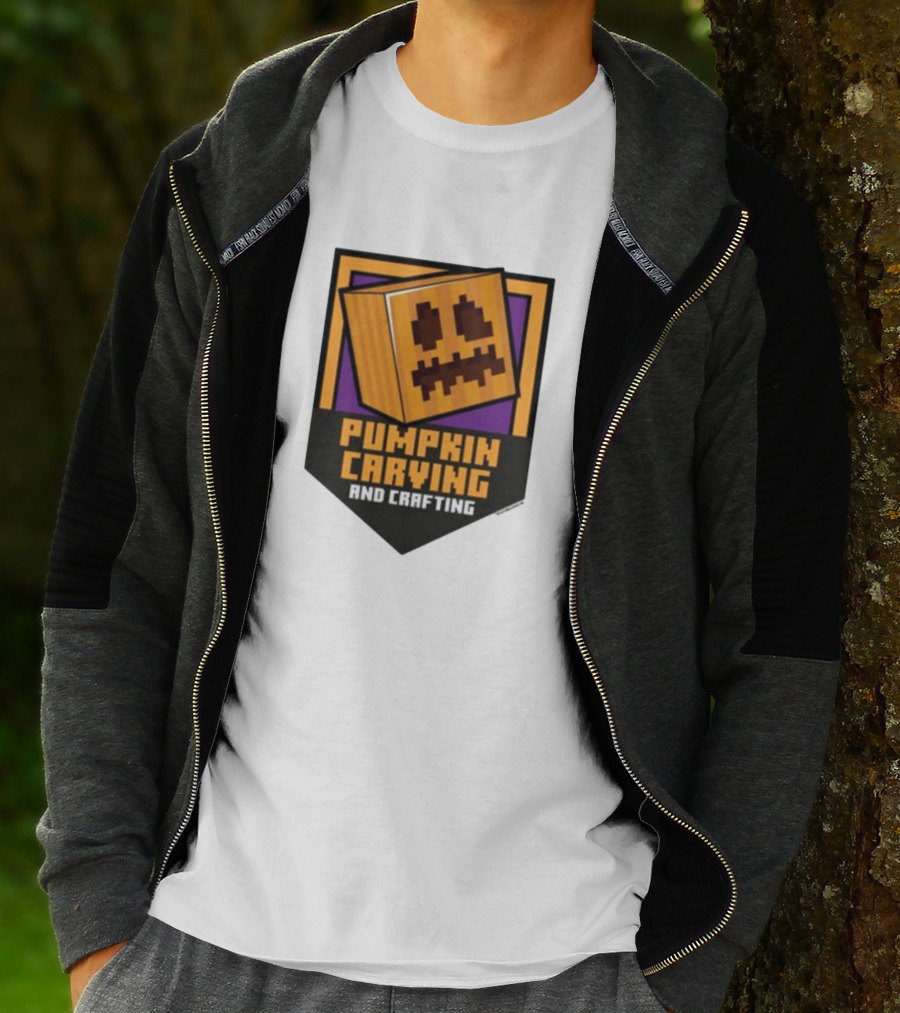 Pumpkin Carving And Crafting Pixel T-Shirt