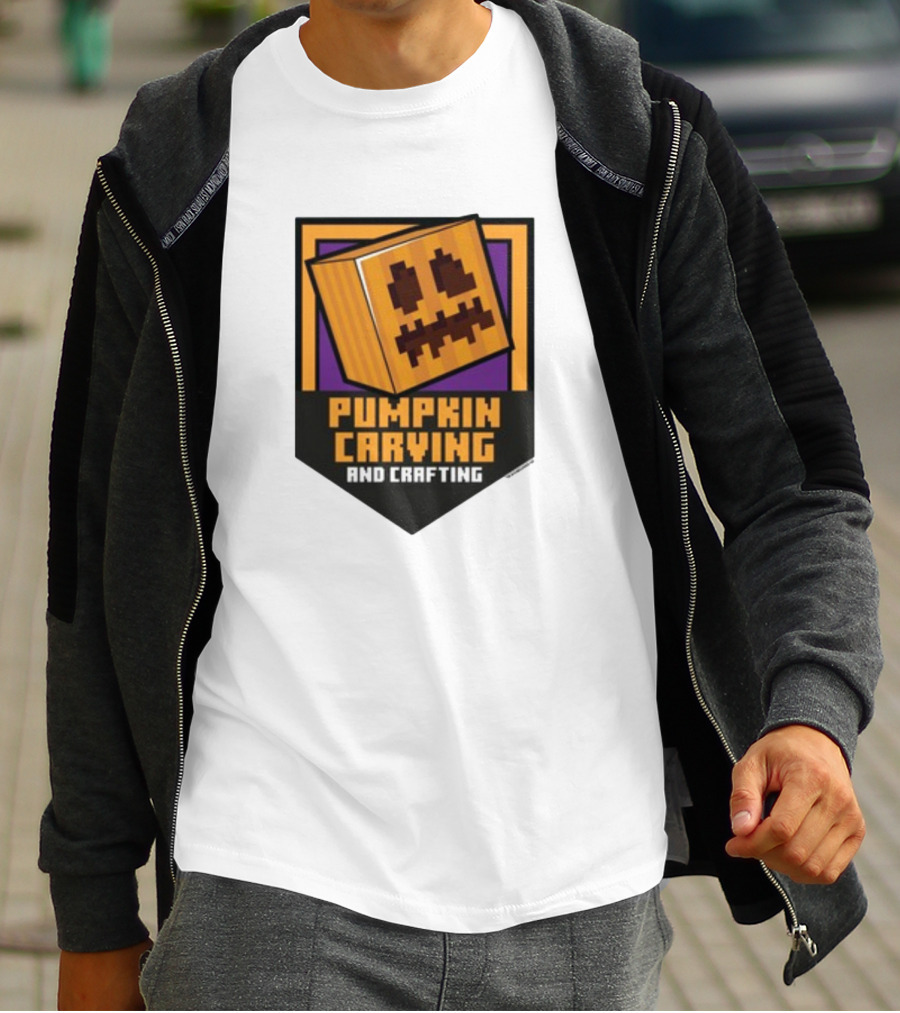 Pumpkin Carving And Crafting Pixel T-Shirt