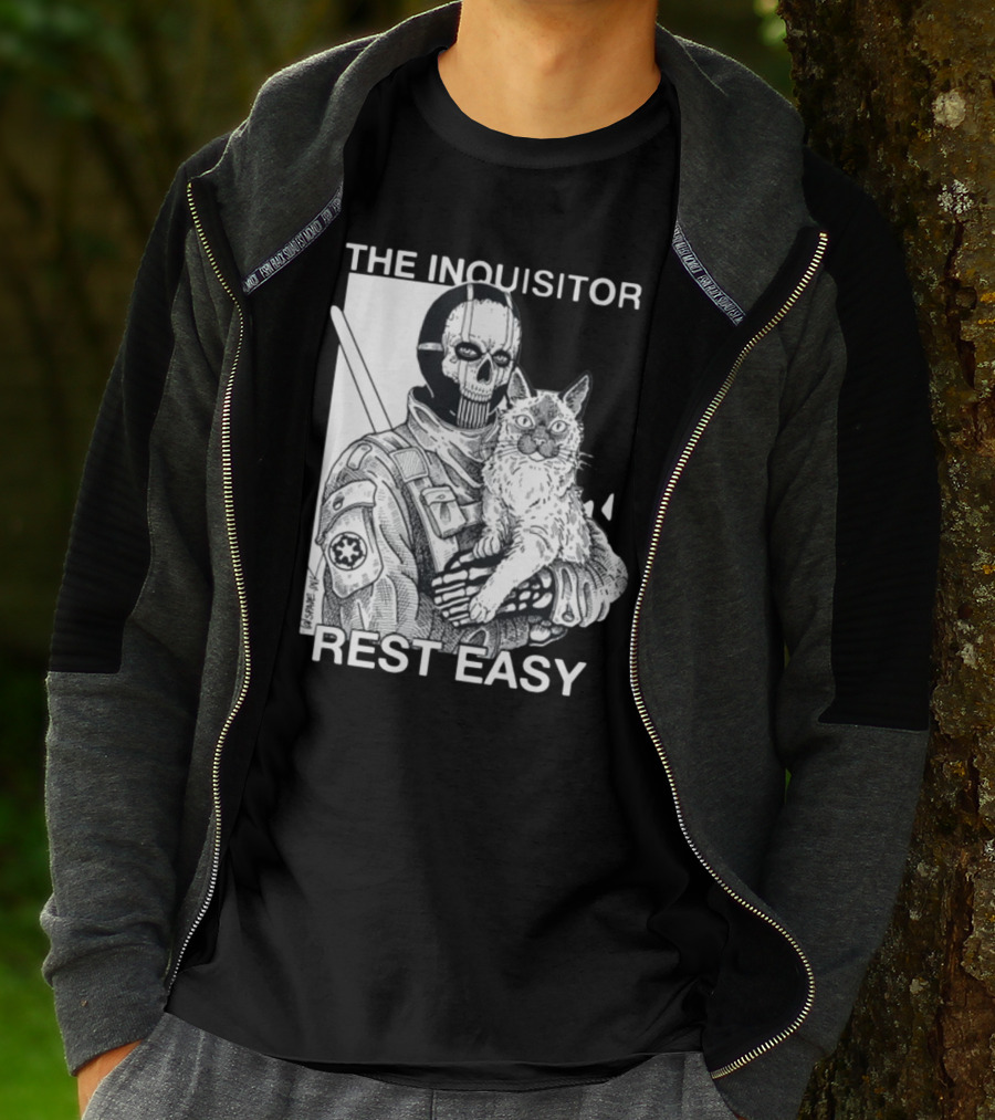 The Inquisitor Rest Easy Star Wars Inspired Artwork With Cat T-Shirt
