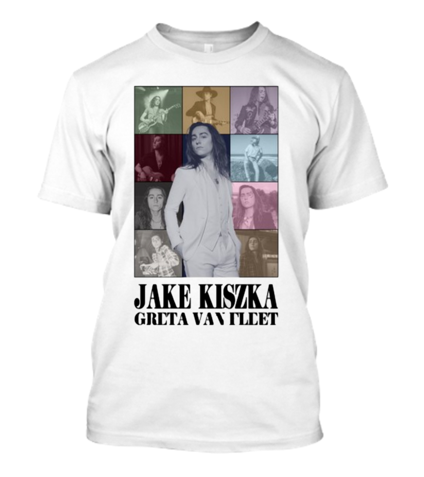 Jake Kiszka Greta Van Fleet The Eras Iconic Montage Styles And Poses T-Shirt