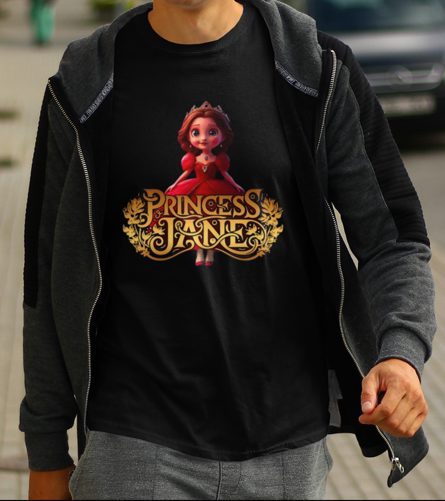 Princess Jane Regal Red Dress Charming Character T-Shirt