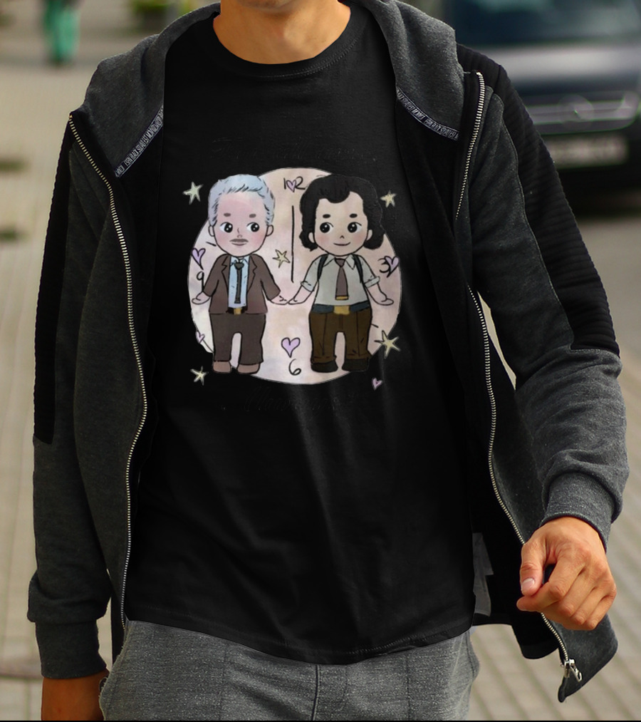 For All Time Always Loki TVA Cartoon Characters Holding Hands T-Shirt