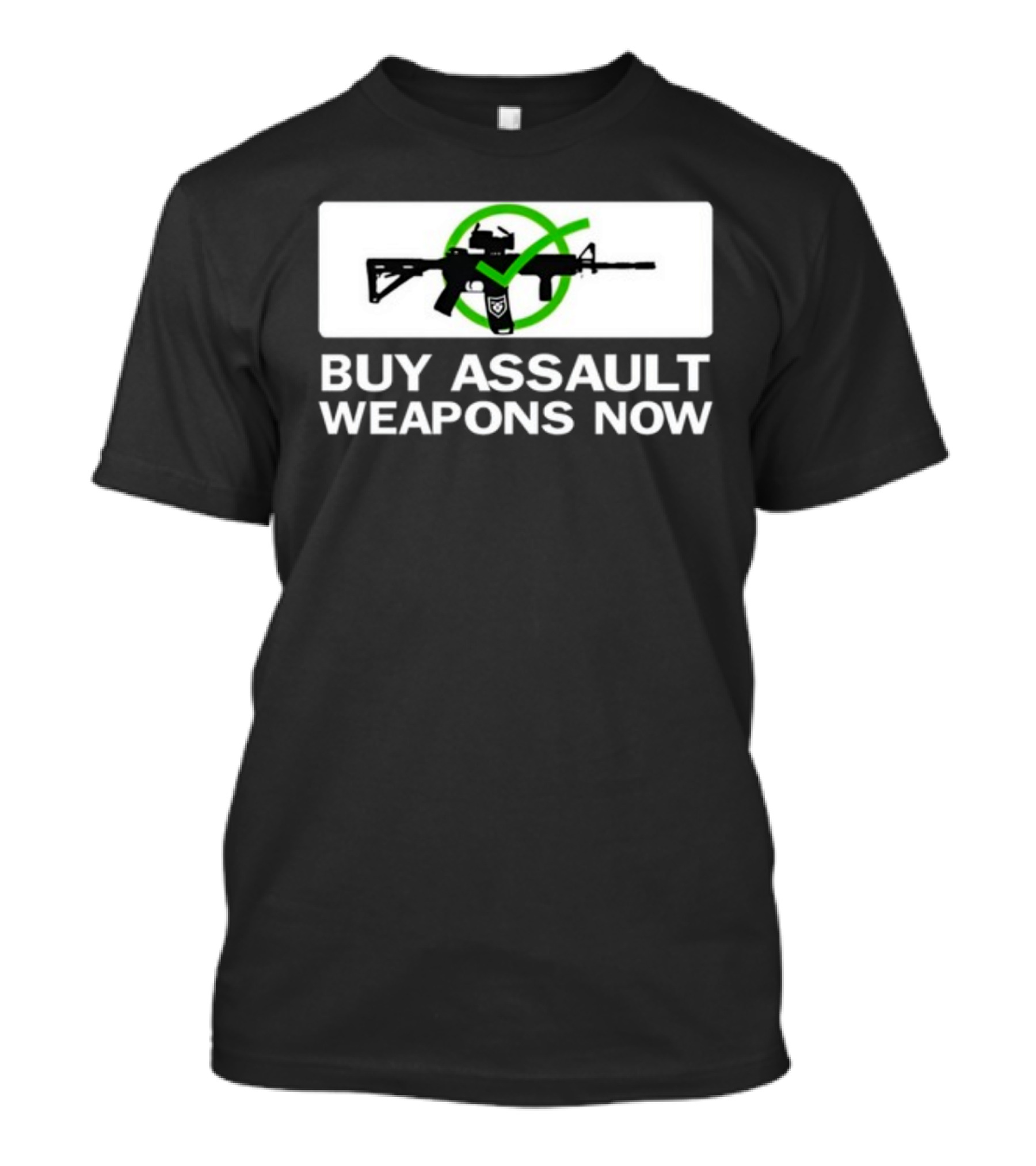 Buy Assault Weapons Now Green Circle Crossed Rifle Patchops Version 1 T-Shirt